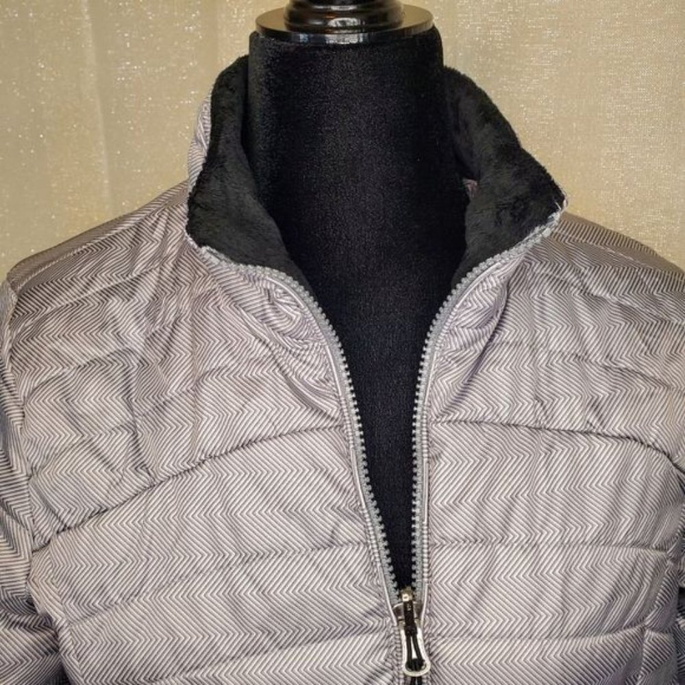 ZEROXPOSUR Women's Puffer Zip Up Jacket, Medium, Black & Gray - Picture 5 of 14